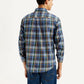 Men's Plaid Multi Color Slim Fit Shirt - Back View