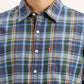 Men's Plaid Multi Color Slim Fit Shirt - Detail View