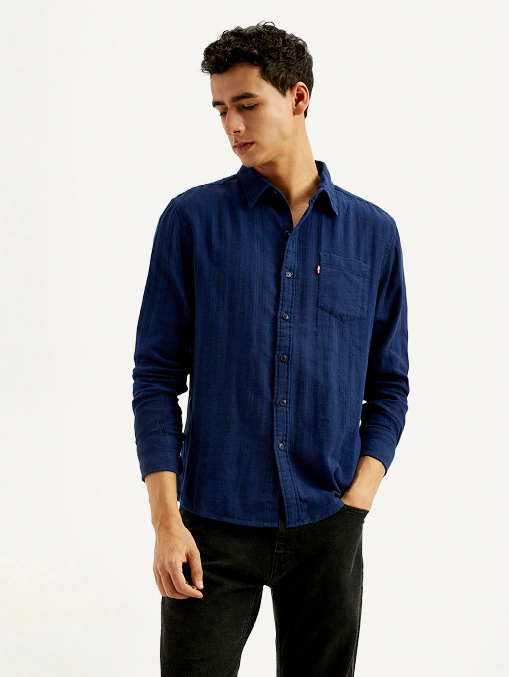 Men's Solid Slim Fit Shirt - Styleshot View