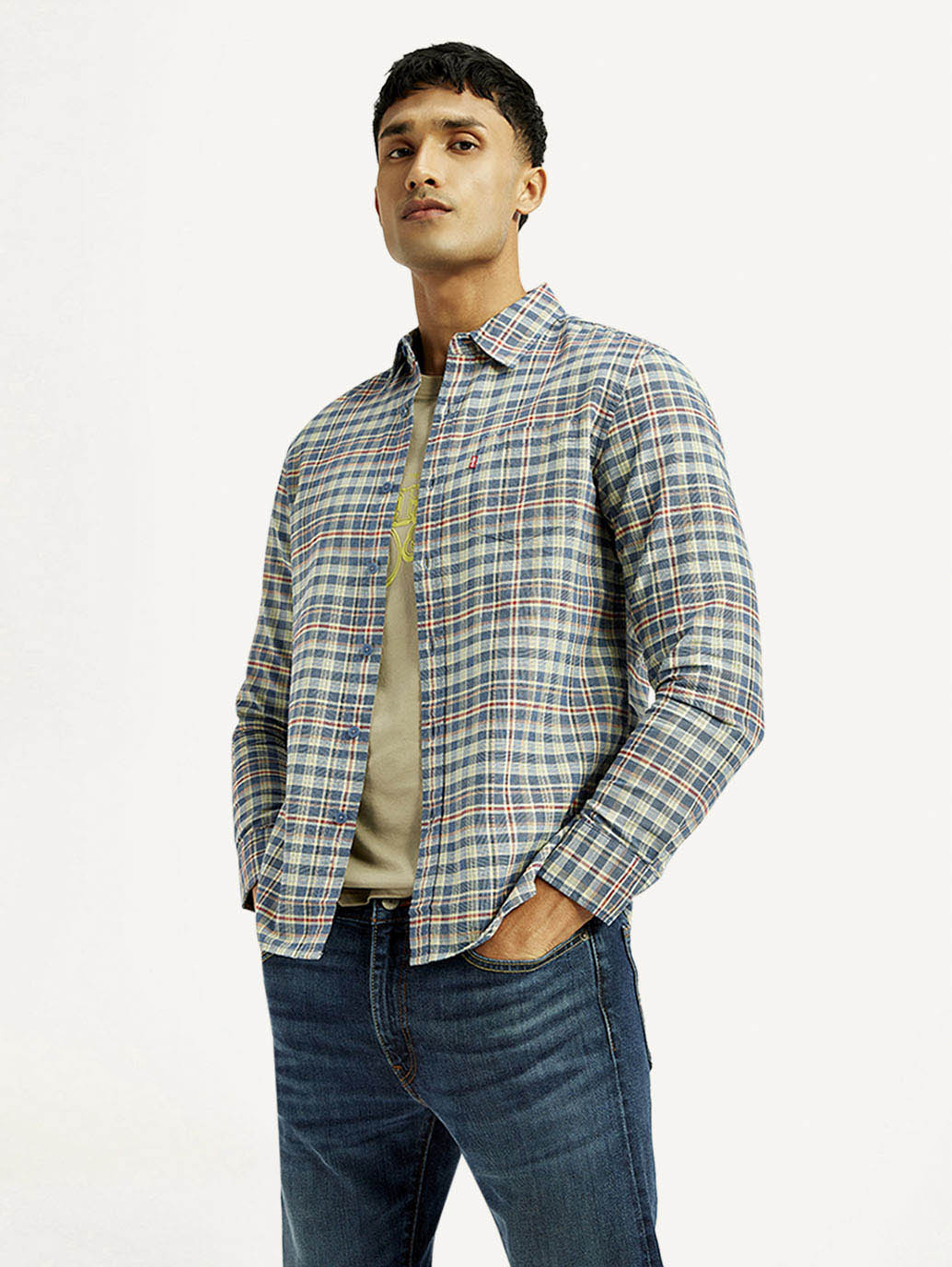 Men's Checkered Slim Fit Shirt