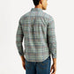 Men's Checkered Slim Fit Shirt - Back View