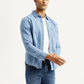 Men's Striped Light Blue Slim Fit Shirt - Styleshot View