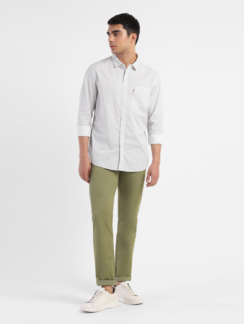 Men's Geometric Print Spread Collar Shirt – Levis India Store