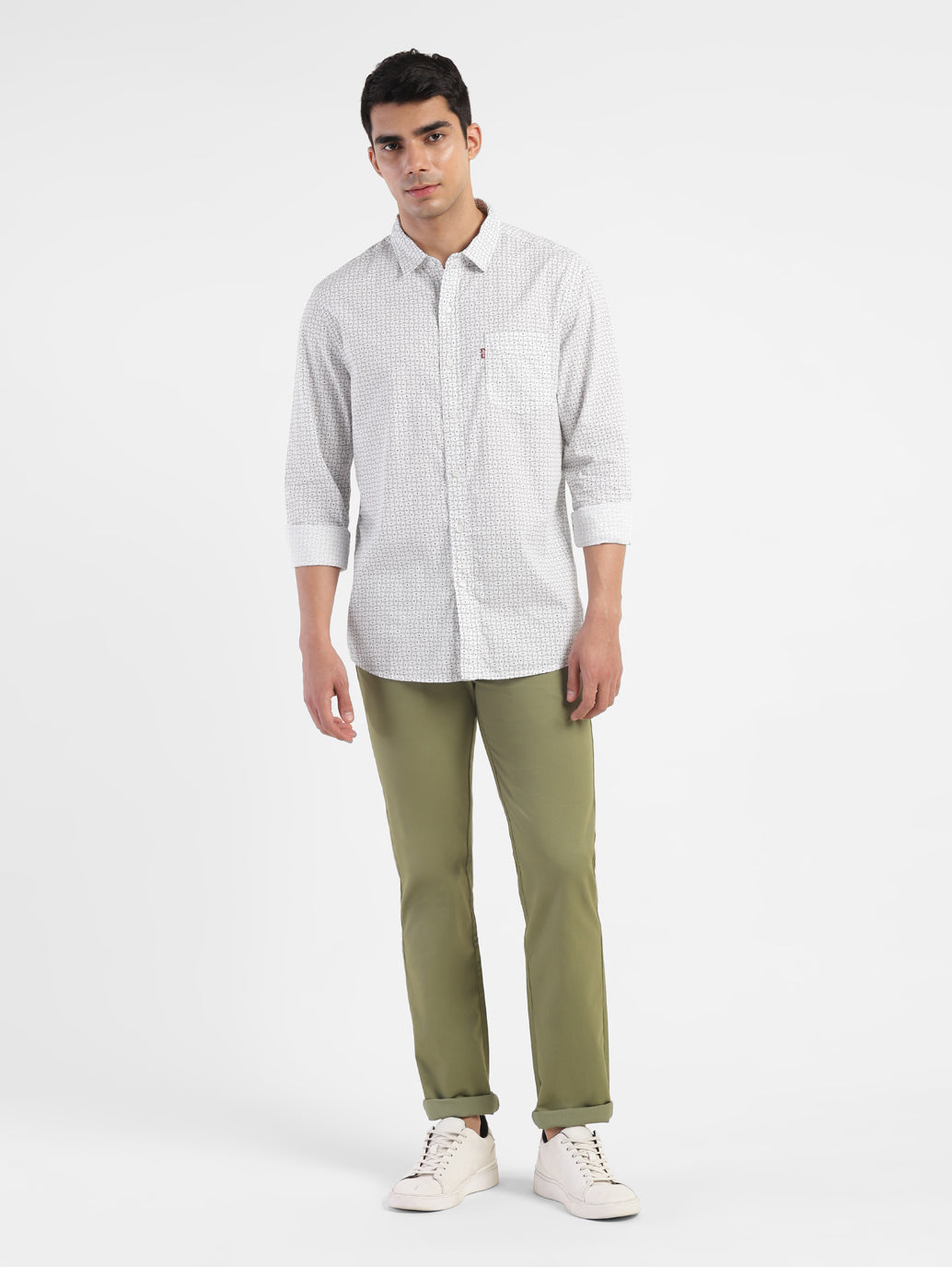 Men's Geometric Print Spread Collar Shirt – Levis India Store