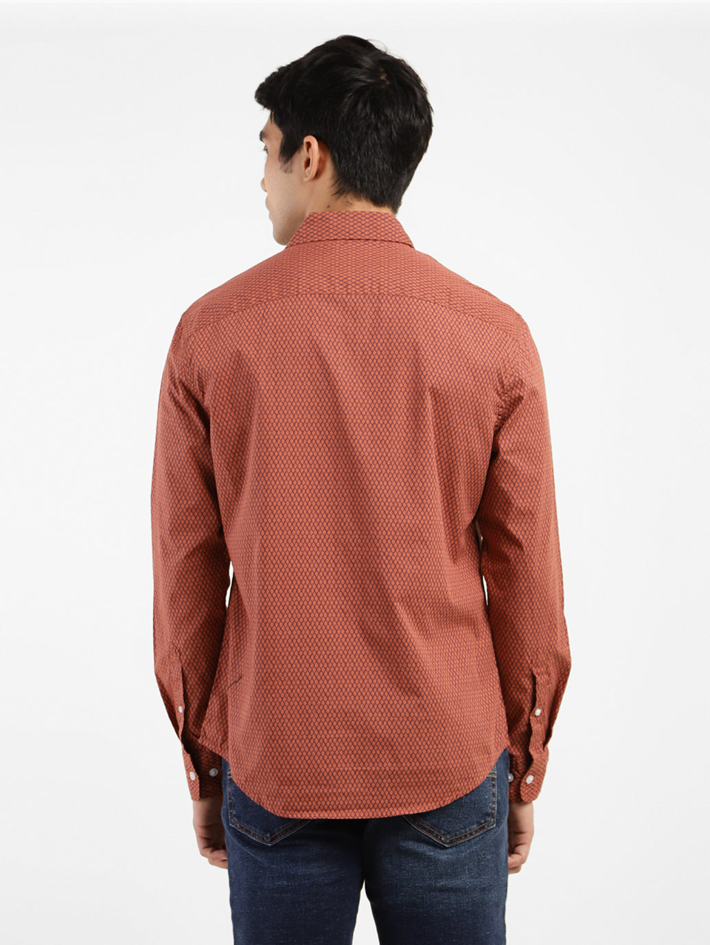 Men's Geometric Print Slim Fit Shirt