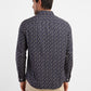 Men's Geometric Print Spread Collar Shirt