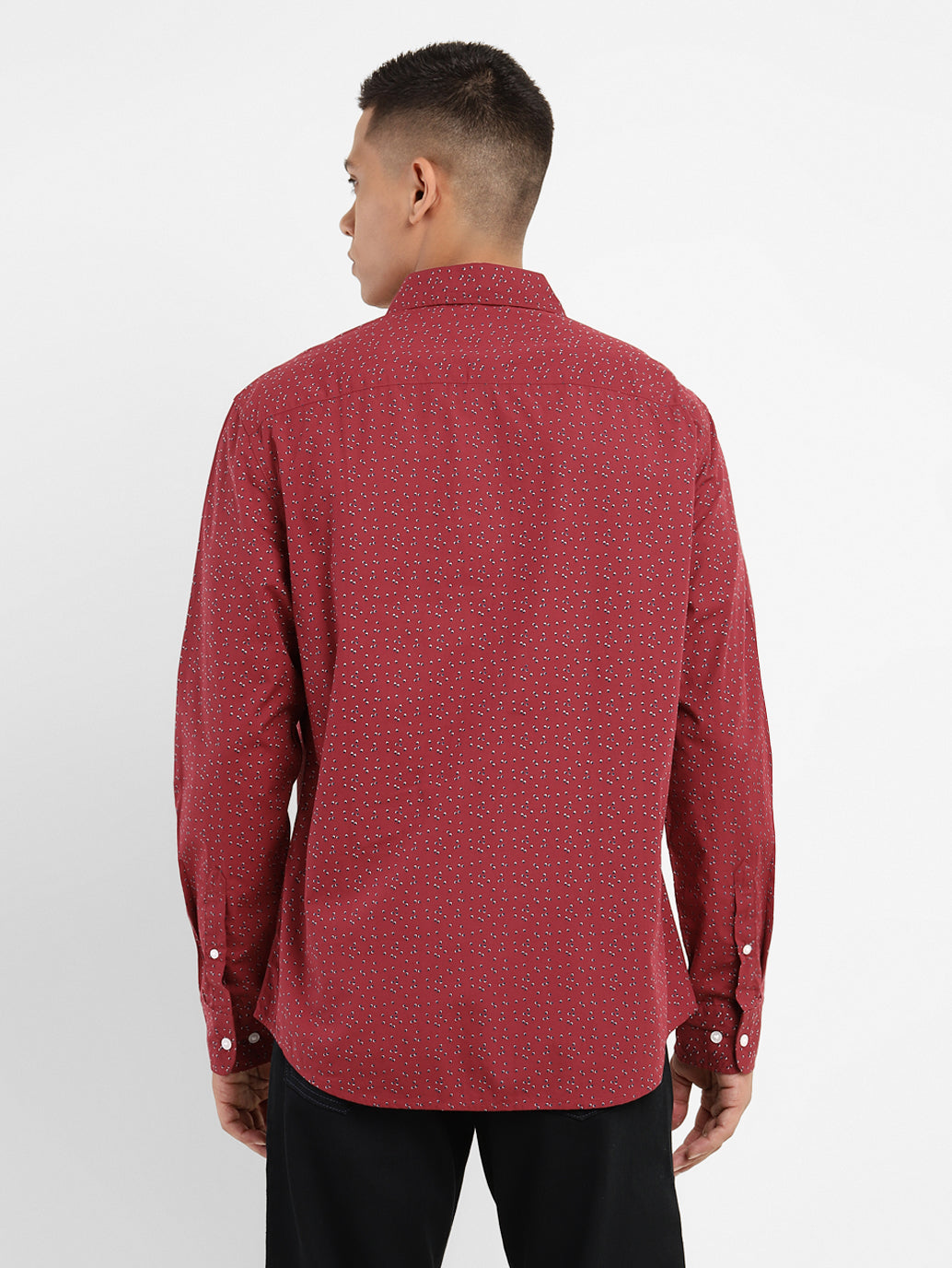 Men's Geometric Print Slim Fit Shirt