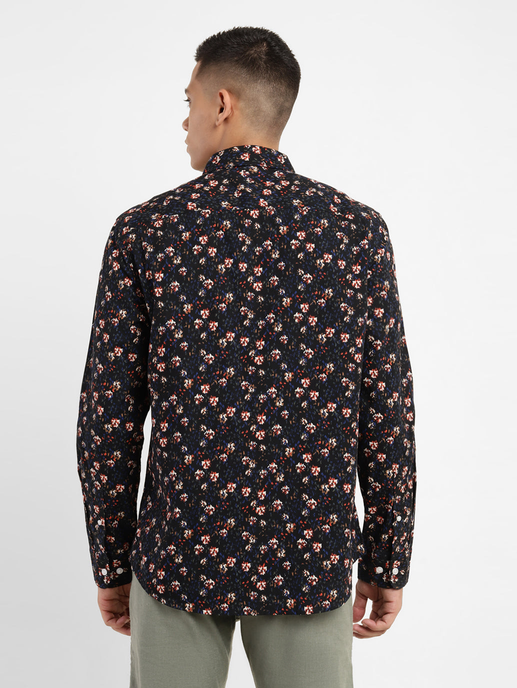 Men's Floral Print Slim Fit Shirt