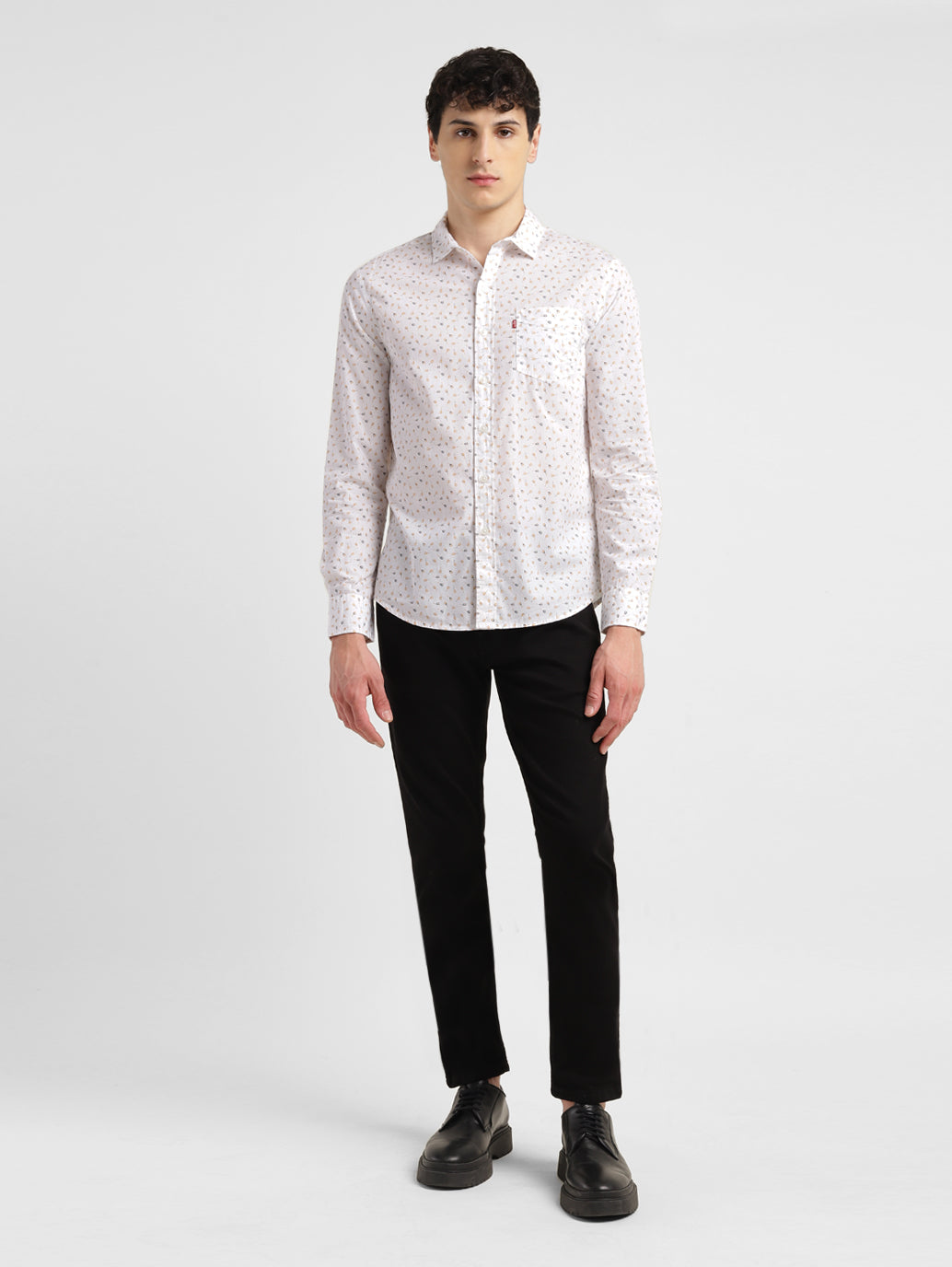 Men's Geometric Print Slim Fit Shirt