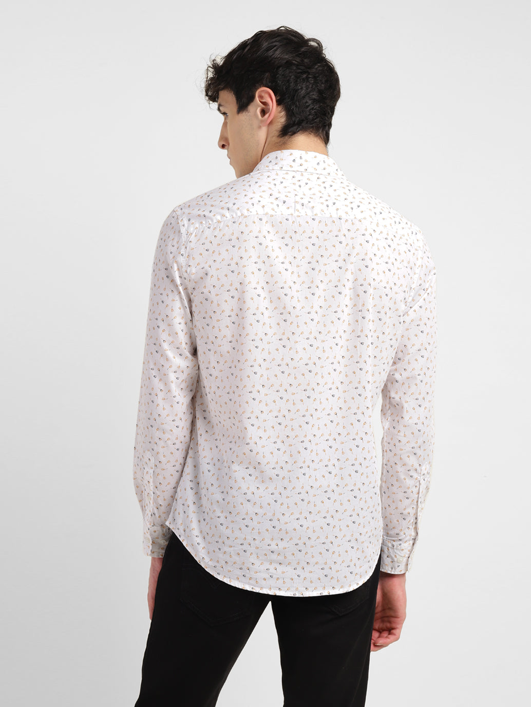 Men's Geometric Print Slim Fit Shirt