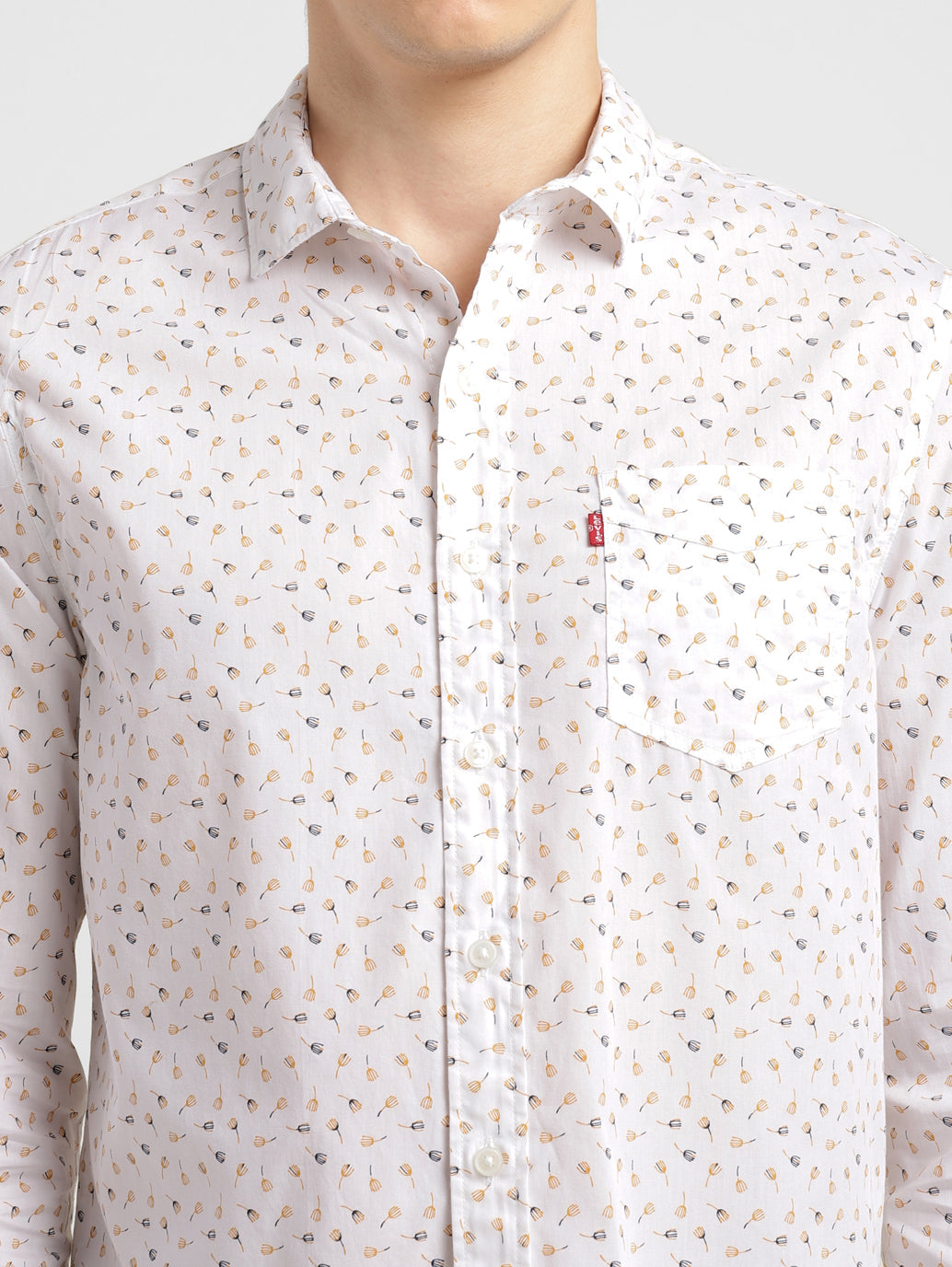 Men's Geometric Print Slim Fit Shirt