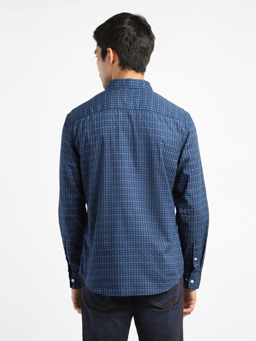 Men's Geometric Print Slim Fit Shirt