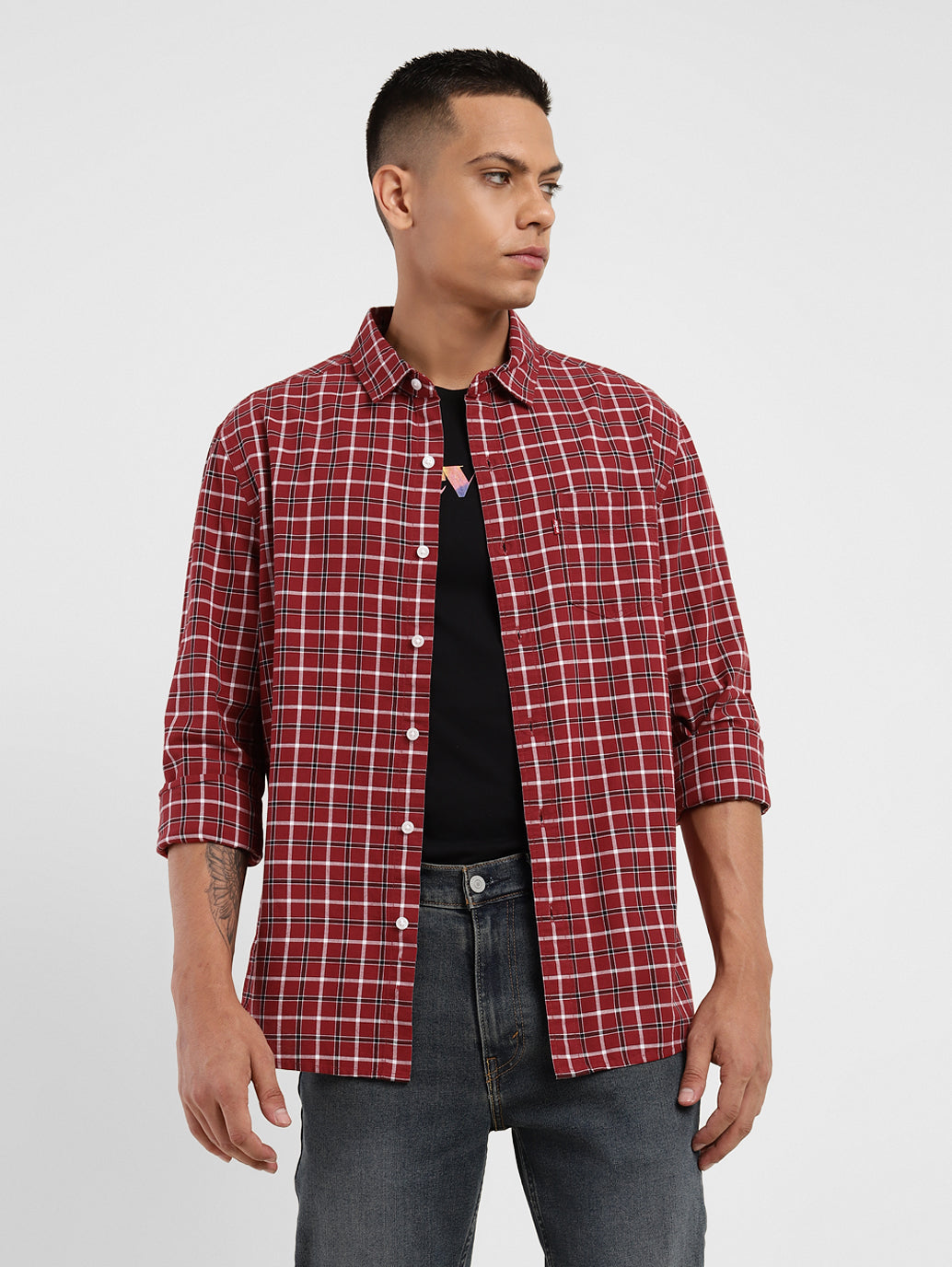 Men's Checkered Slim Fit Shirt