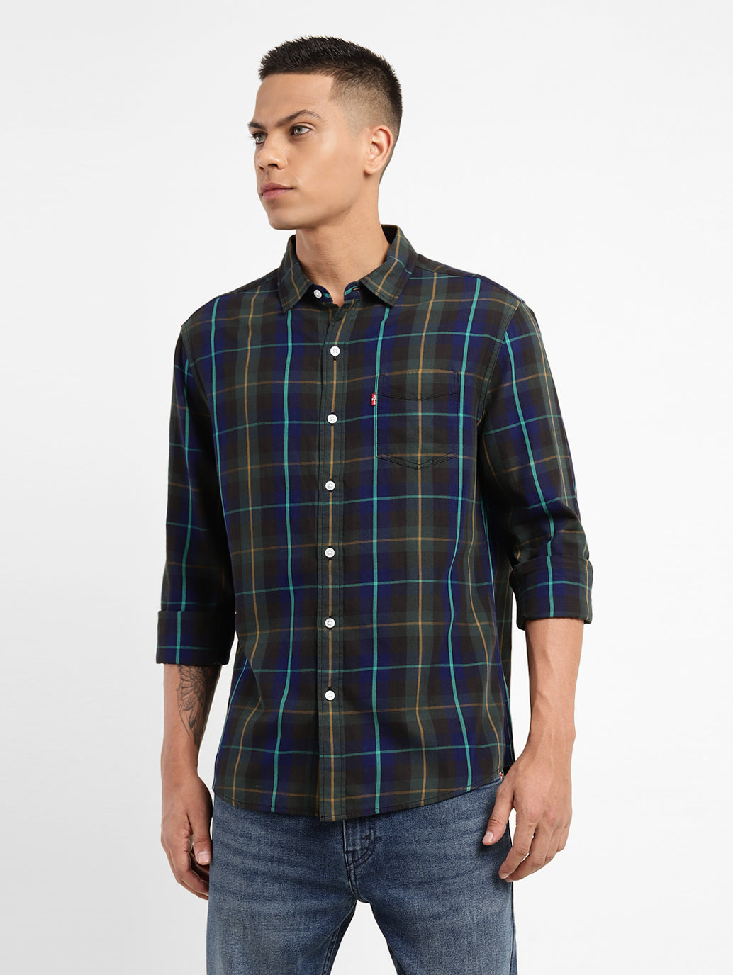 Men's Checkered Slim Fit Shirt