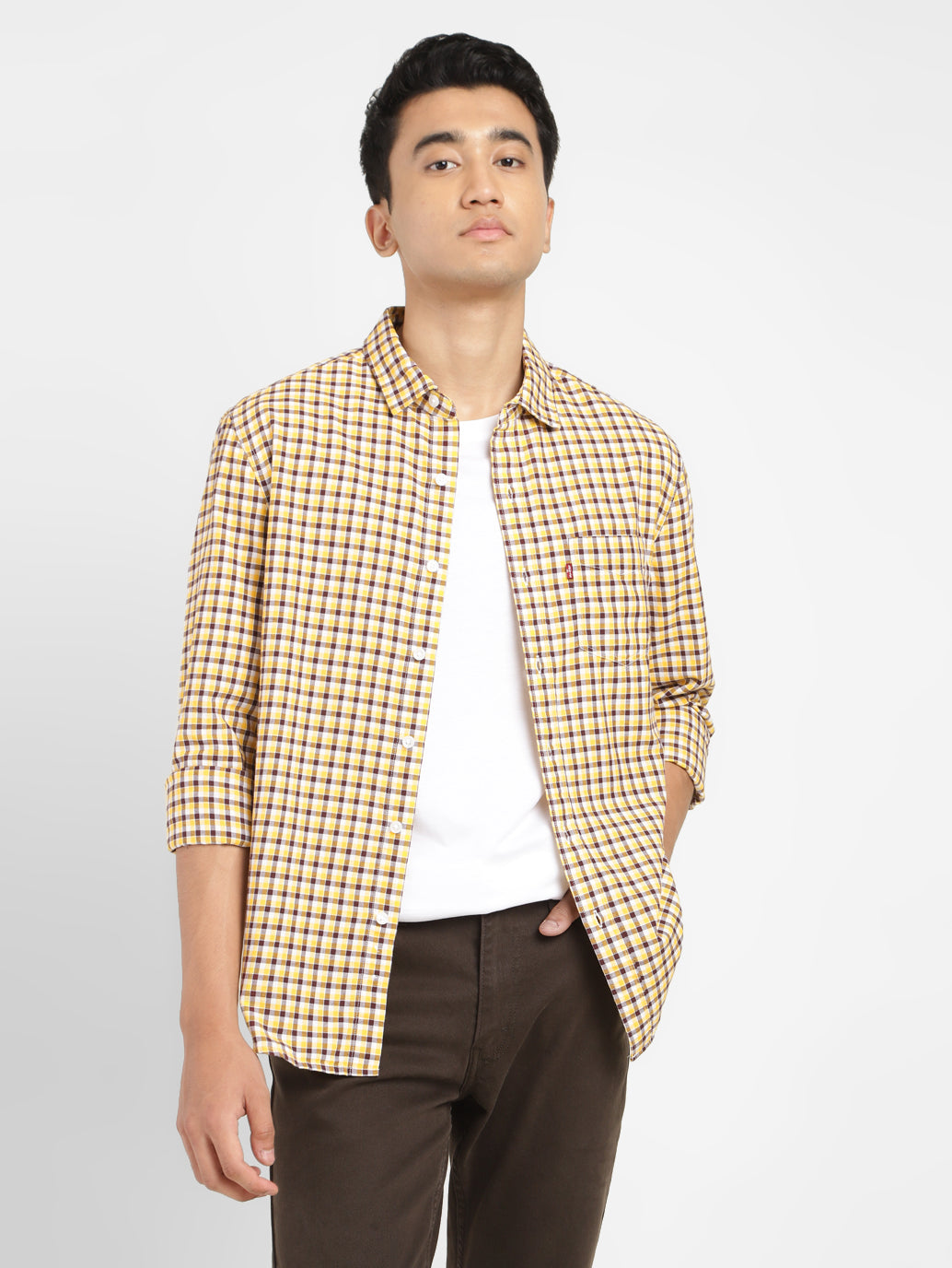 Men's Checkered Slim Fit Shirt