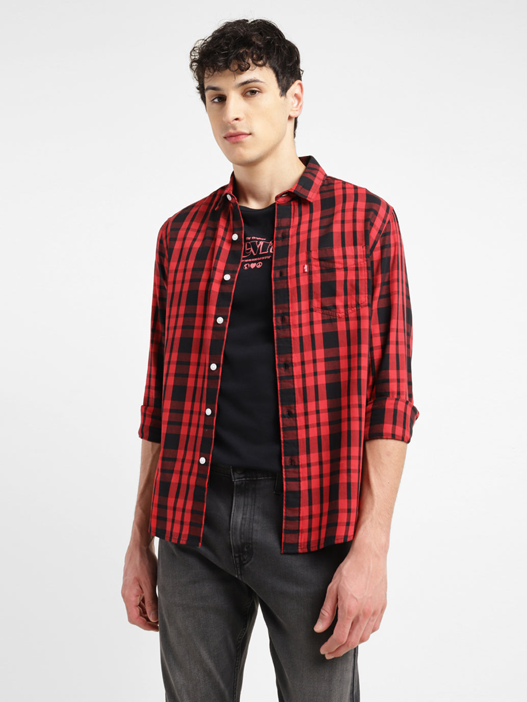 Men's Checkered Slim Fit Shirt