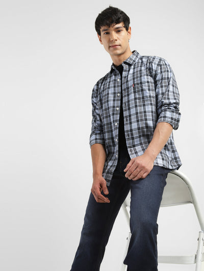 Men's Checkered Slim Fit Shirt-image-24