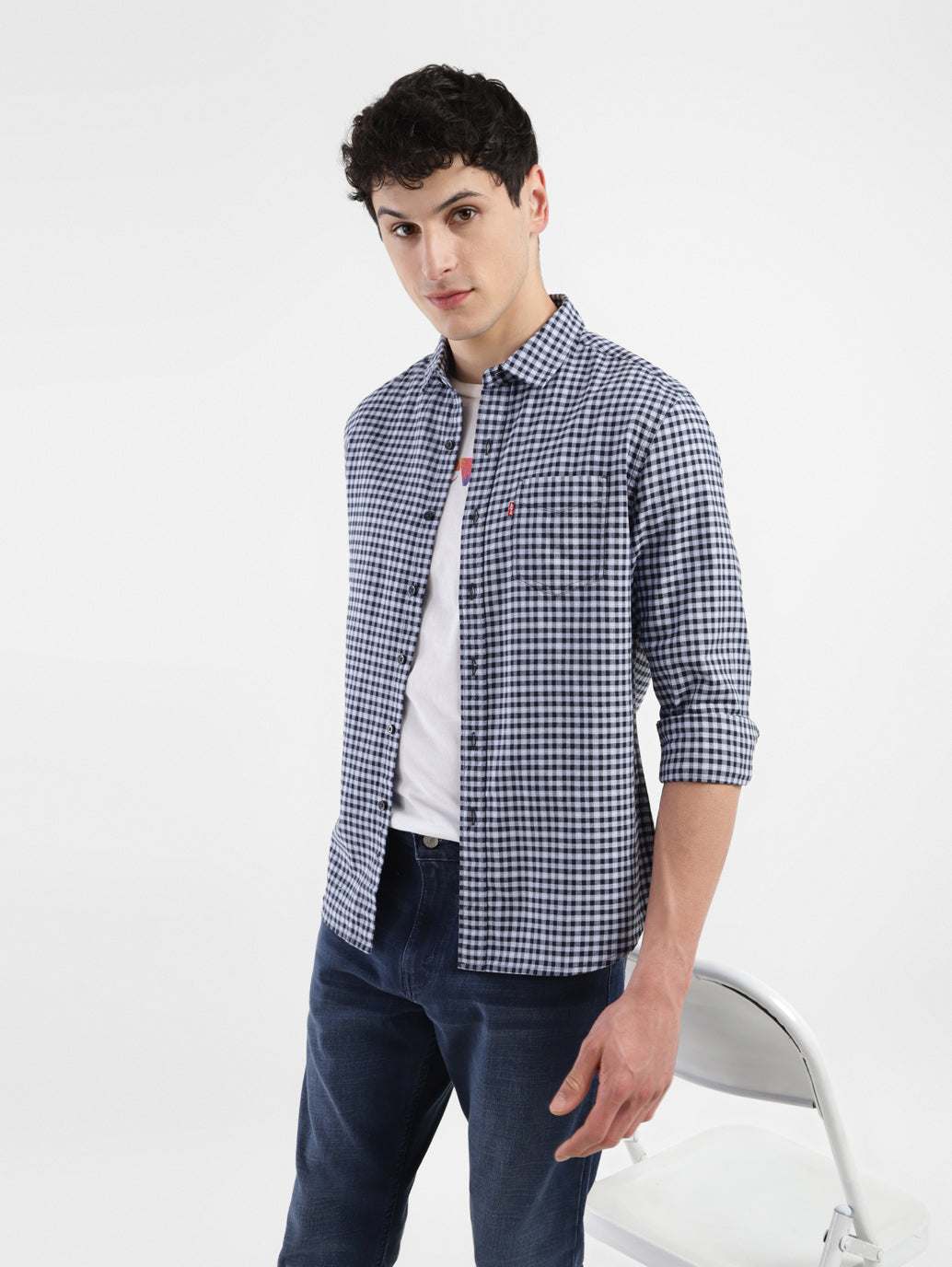 Men's Checkered Slim Fit Shirt