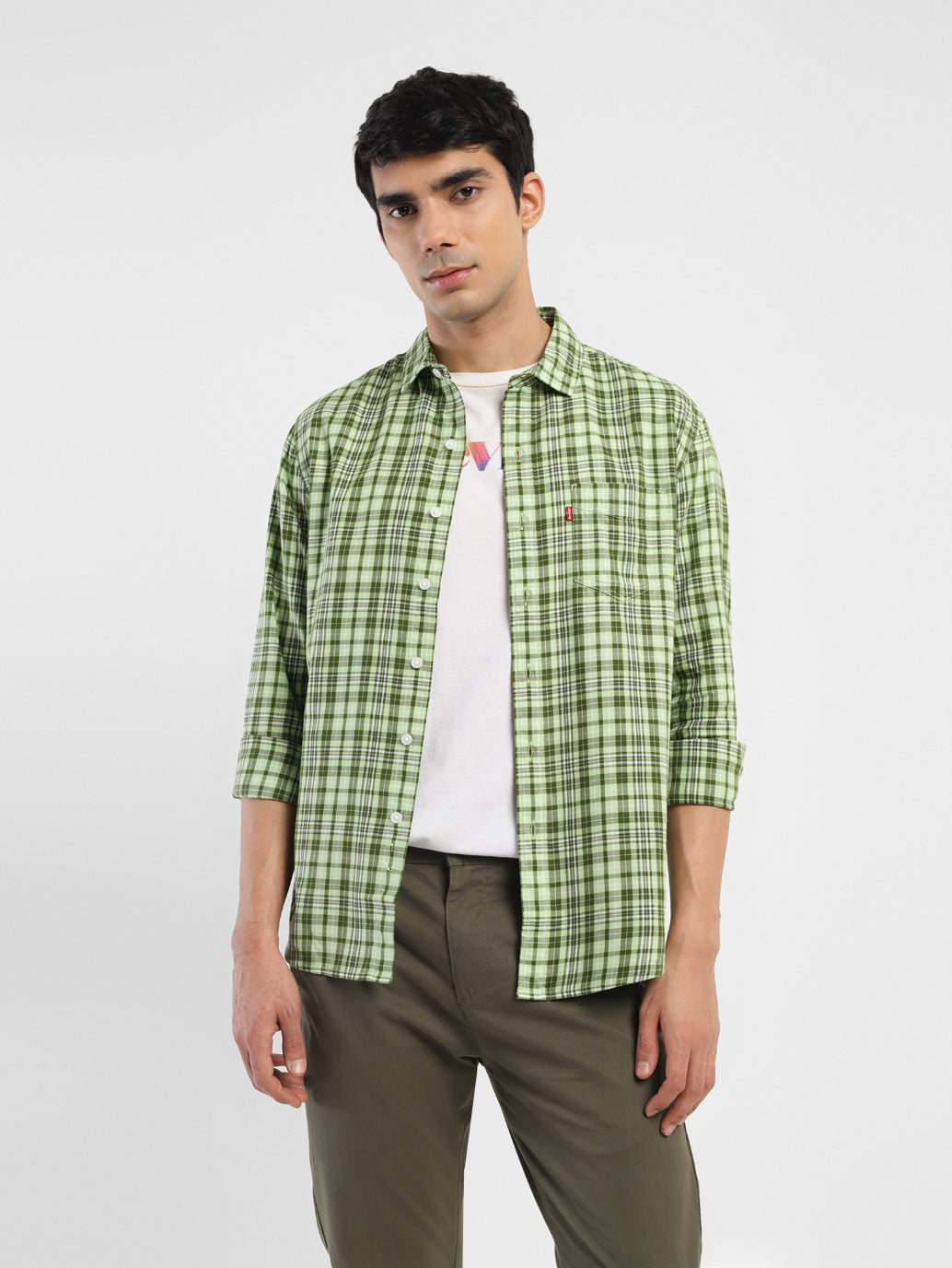 Men's Checkered Slim Fit Shirt