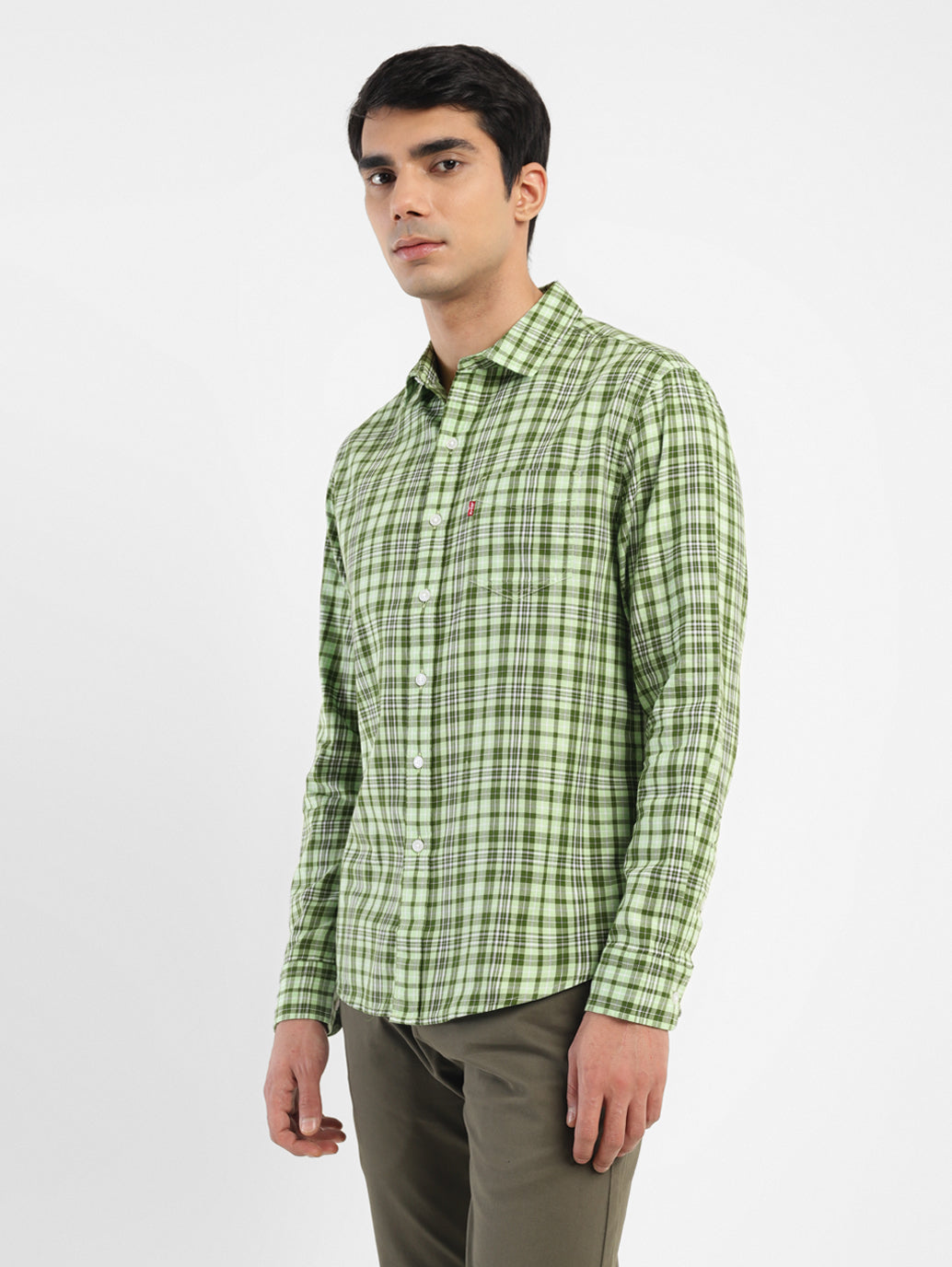 Men's Checkered Slim Fit Shirt