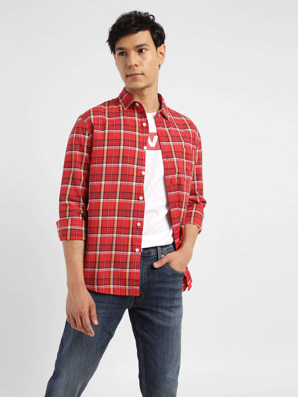 Men's Checkered Slim Fit Shirt