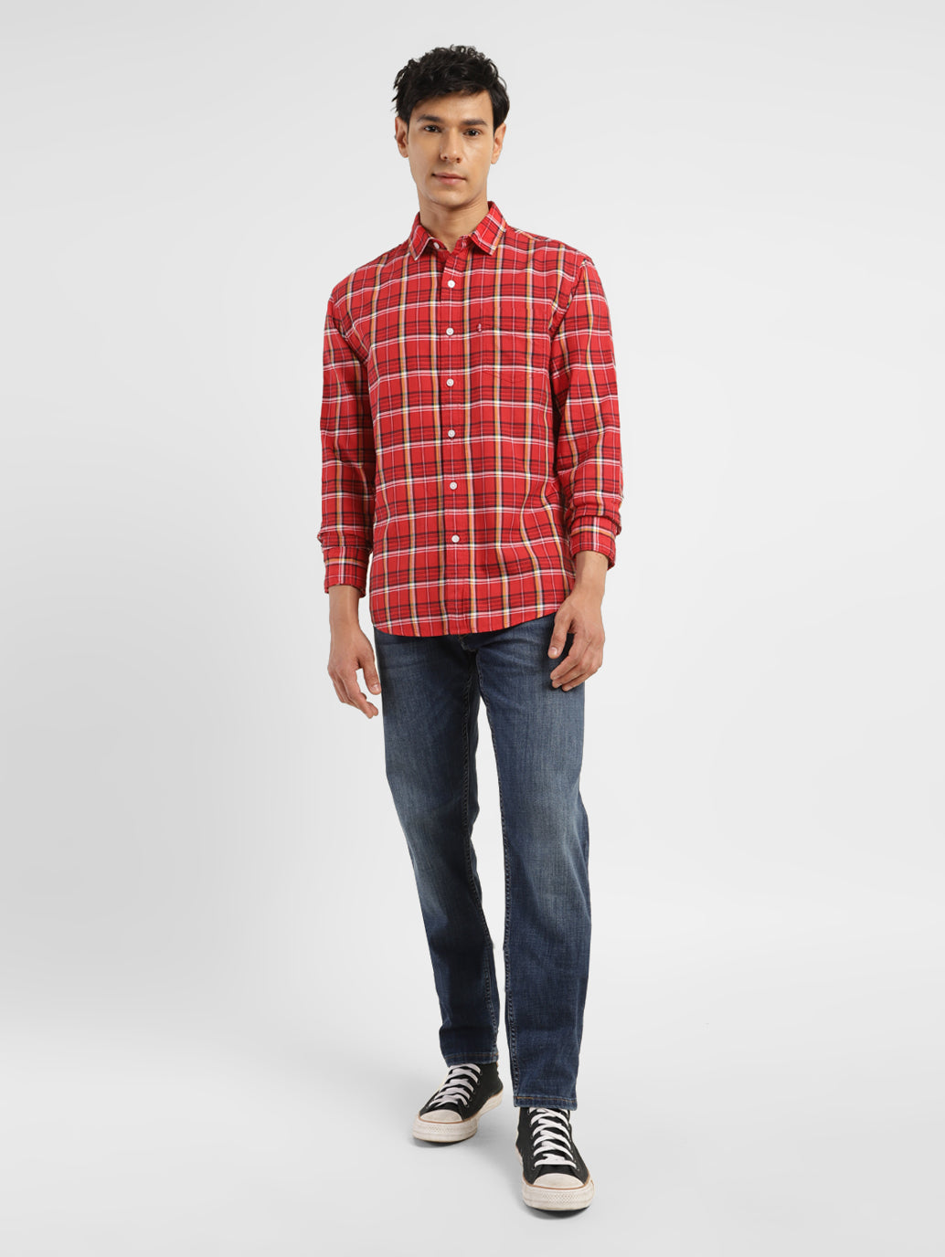 Men's Checkered Slim Fit Shirt