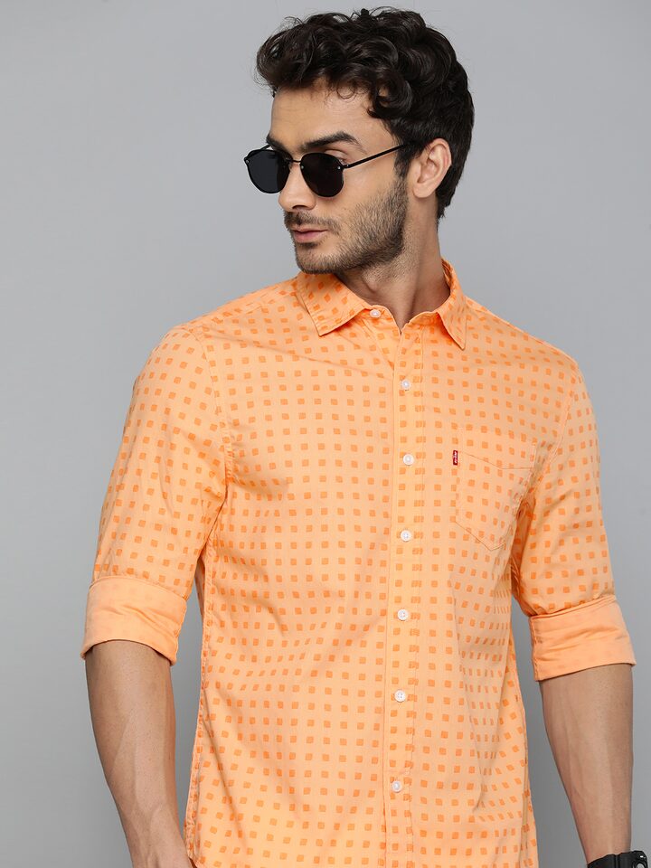 Men's All Over Printed Slim Fit Shirt