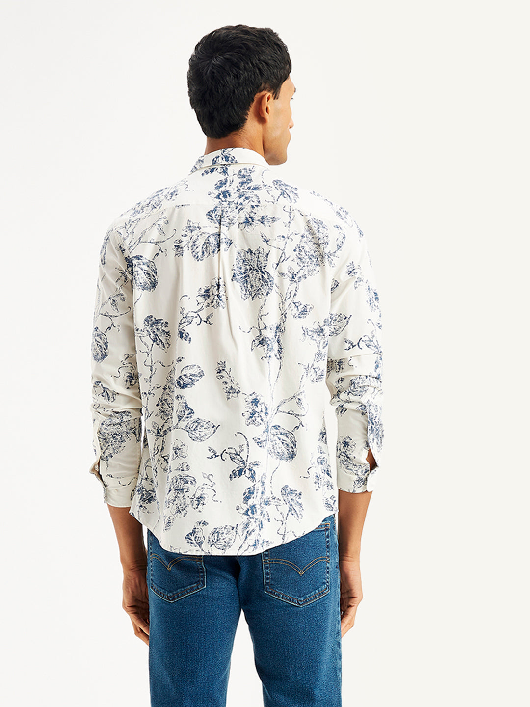 Men's Floral Print Regular Fit Shirt