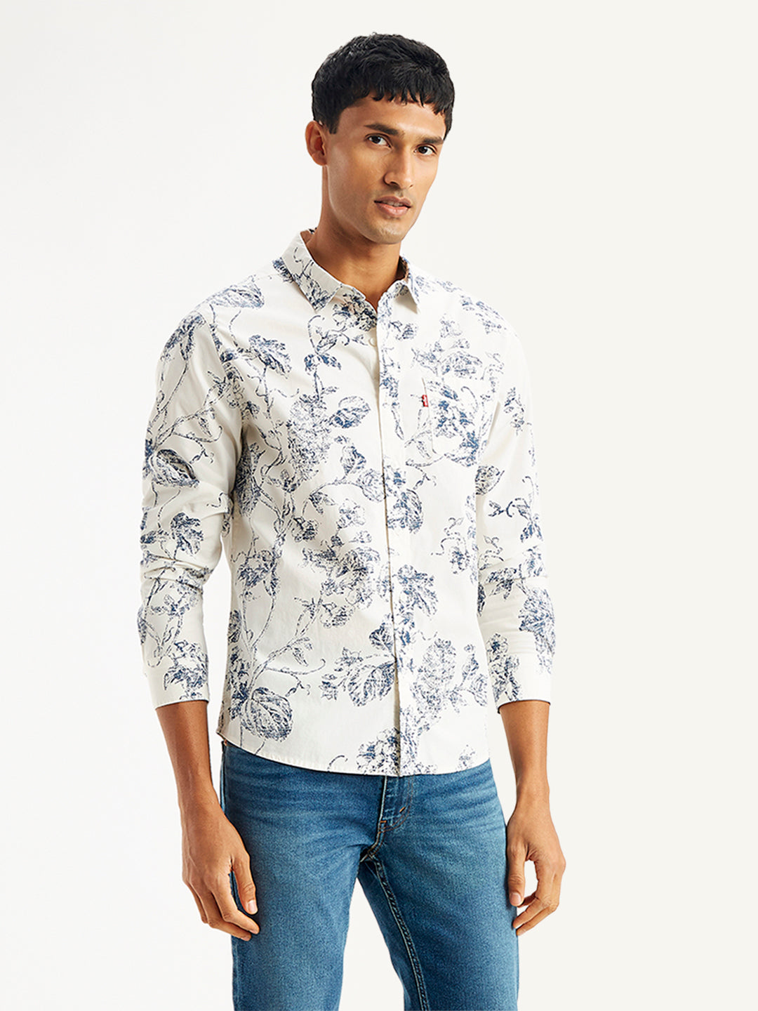 Men's Floral Print Regular Fit Shirt