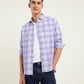 Men's Checkered Spread Collar Shirt