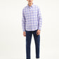 Men's Checkered Spread Collar Shirt