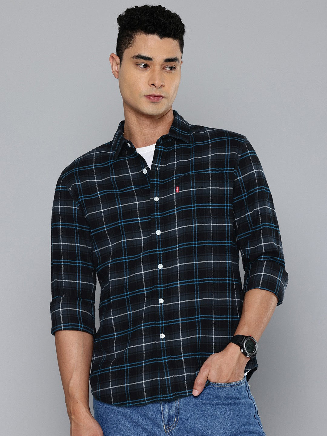 Men's Checkered Slim Fit Shirt