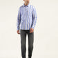 Men's Striped Slim Fit Shirt - ModelFront View