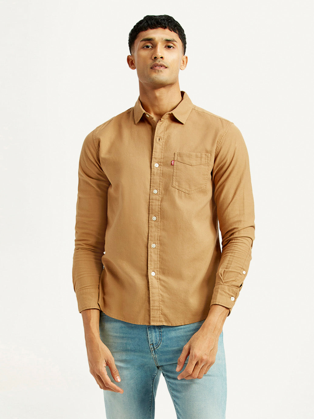 Men's Solid Slim Fit Oxford Shirt