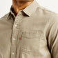 Men's Solid Slim Fit Shirt - Detail View