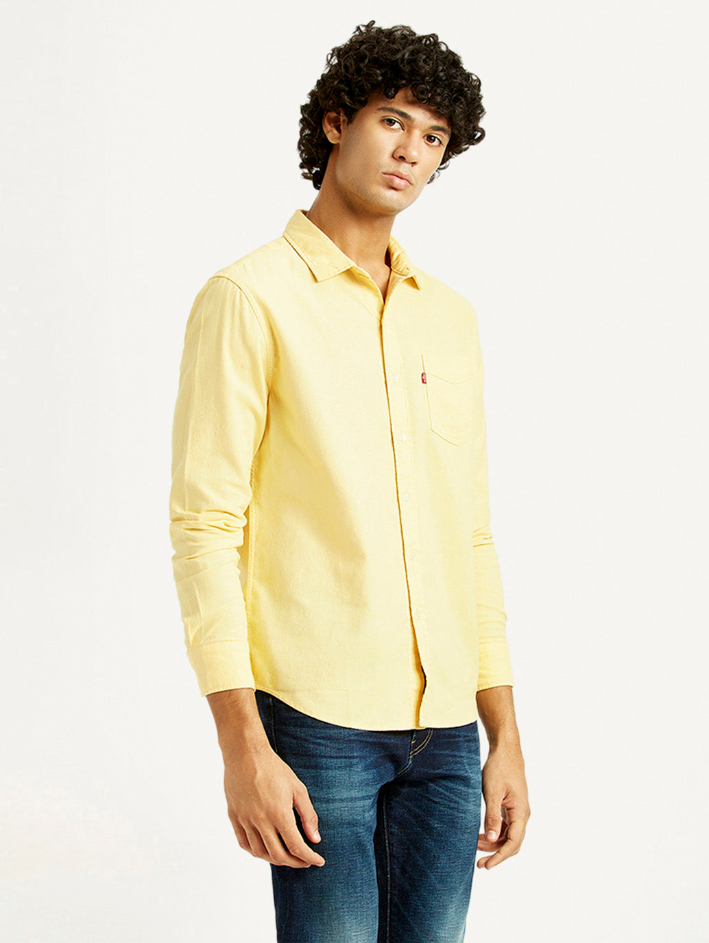 Men's Solid Slim Fit Shirt - Side View