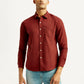 Men's Solid Slim Fit Shirt - Front View