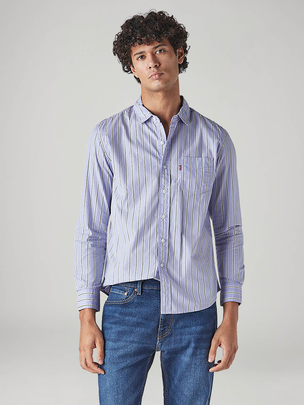 Men's Striped Slim Fit Shirt - Styleshot View