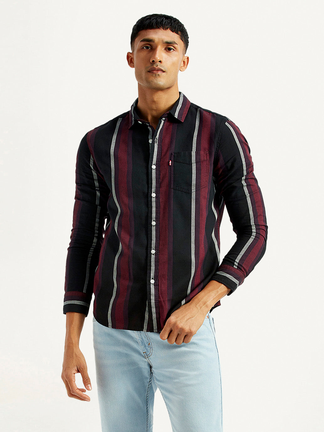 Men's Striped Multi Color Slim Fit Shirt