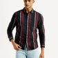 Men's Striped Multi Color Slim Fit Shirt - Front View