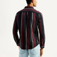 Men's Striped Multi Color Slim Fit Shirt - Back View