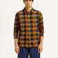 Men's Checkered Multi Color Slim Fit Shirt - Front View