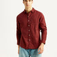 Men's Solid Maroon Slim Fit Shirt - Styleshot View