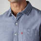 Men's Solid Slim Fit Overdyed Chambray Shirt - 20 View