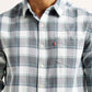 Men's Checkered Grey Slim Fit Shirt - Detail View