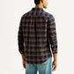 Men's Checkered Multi Color Slim Fit Oxford Shirt - Back View