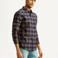 Men's Checkered Multi Color Slim Fit Oxford Shirt - Side View