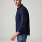 Men's Self Design Slim Fit Textured Shirt - Side View