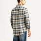 Men's Checkered Multi Color Slim Fit Oxford Shirt - Back View
