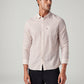 Men's Striped Slim Fit Textured Shirt - Front View